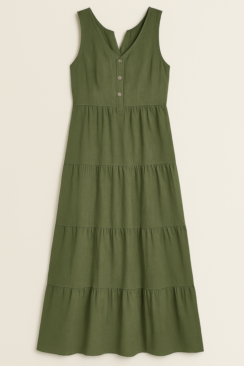Vestido Aurora | Feito em 100% Linho Italiano *Últimas Unidades*
